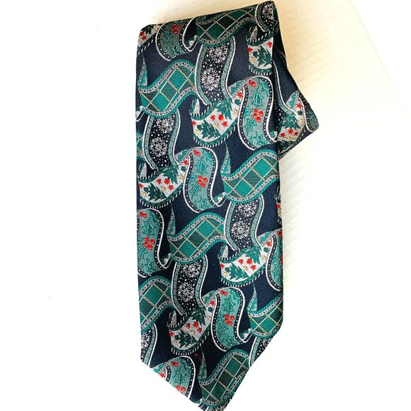 TWO Robert Talbott SPECIAL CHRISTMAS HOLIDAY 100% Silk Hand Sewn Tie LIMITED - Picture 1 of 15